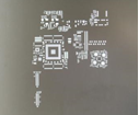 Chemical-etch stencil--Frameless